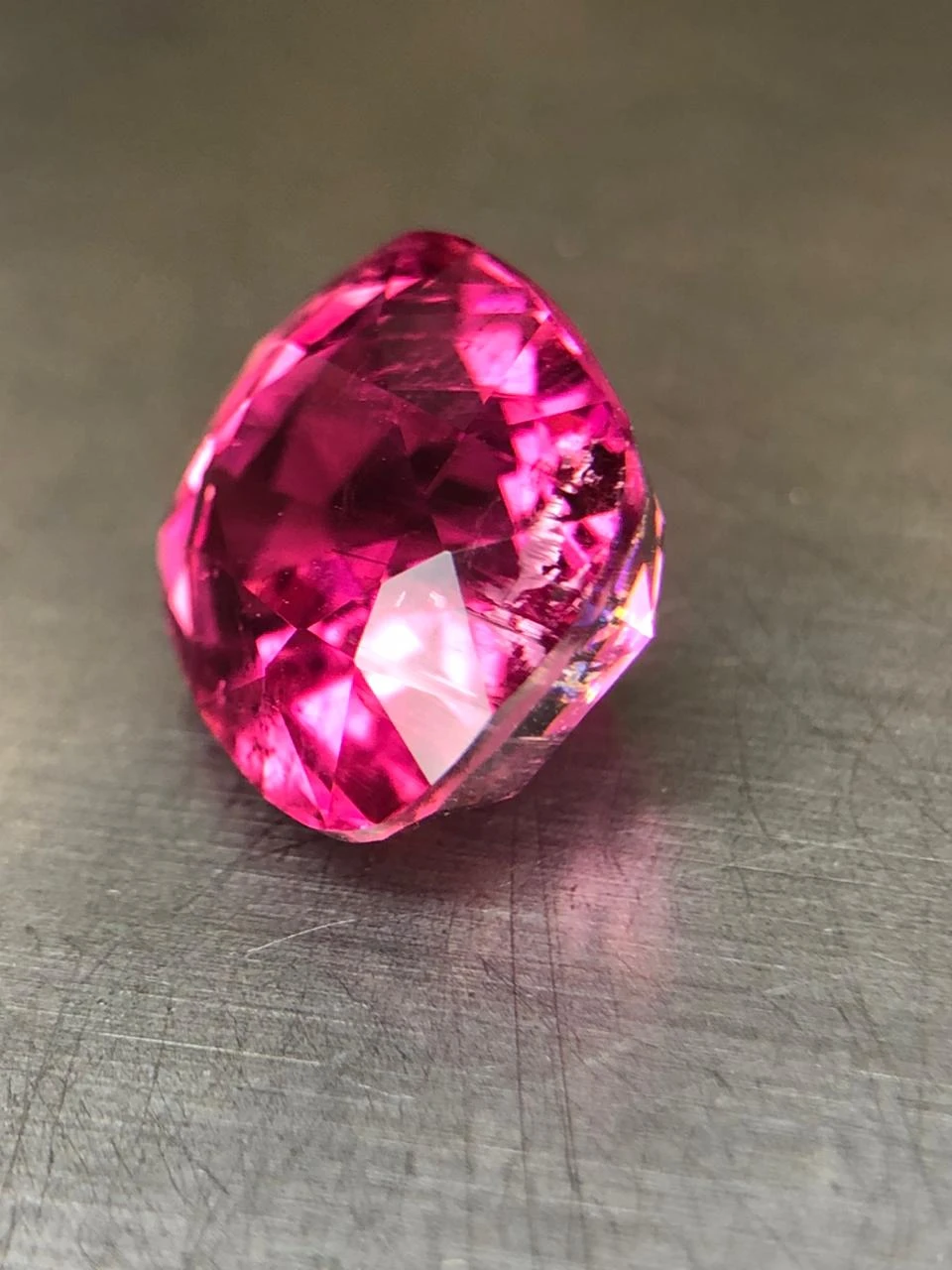 Neon Pink Rubellite 5.8 carats in Cushion Cut from Afghanistan — view 8